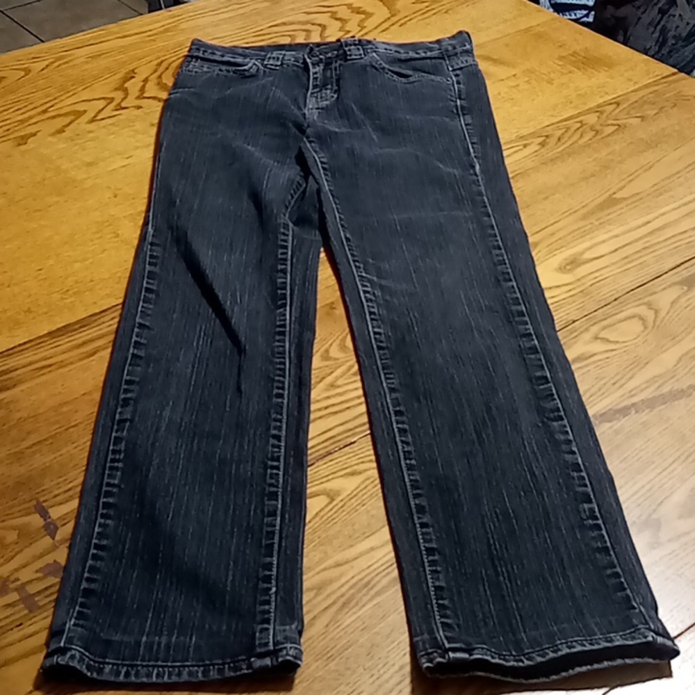 CALVIN KLEIN Womens JEANS 2 DENIM Used Preowned FADED BLACK  Casual Summer